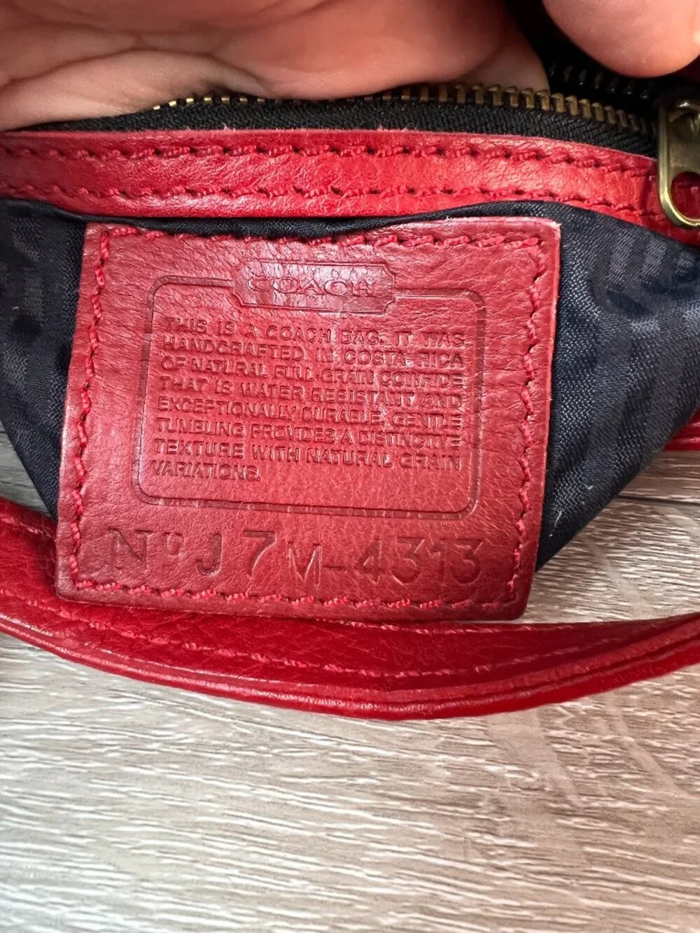 Vintage Coach Sonoma 4313 Mini Zip Bag, Red Vintage Costa Rica Leather